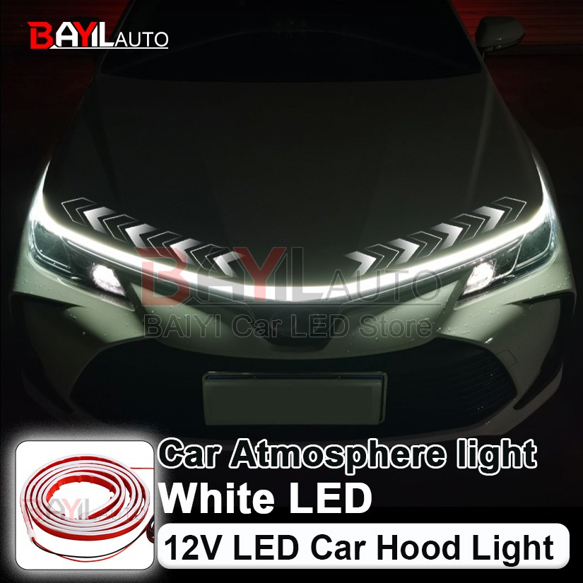 Running Headlamp Led - 12V White Car Hood Light Strip,