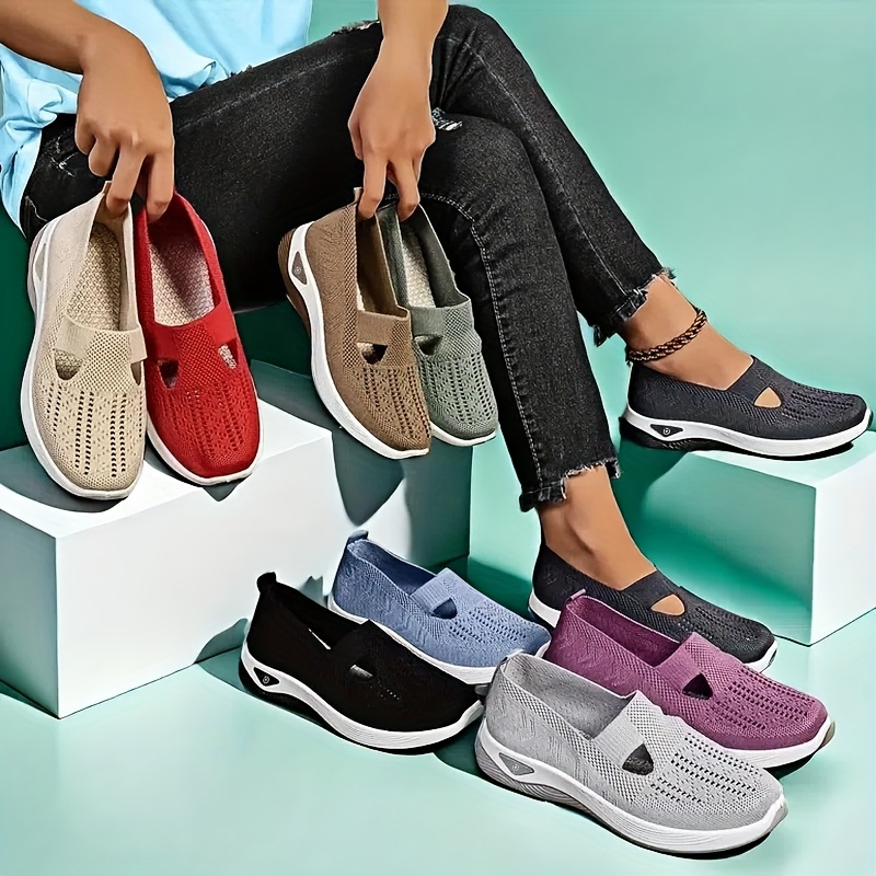 Insole Arch Support - Womens Spring Summer Knit Slip On