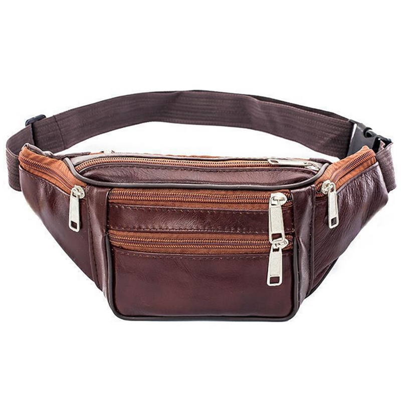 Running Belt Waist - Leather Men Waist Chest Bag Thin