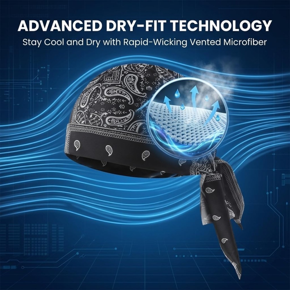 1-5pcs Cooling Skull Cap Helme - Running Gear Hat review and price
