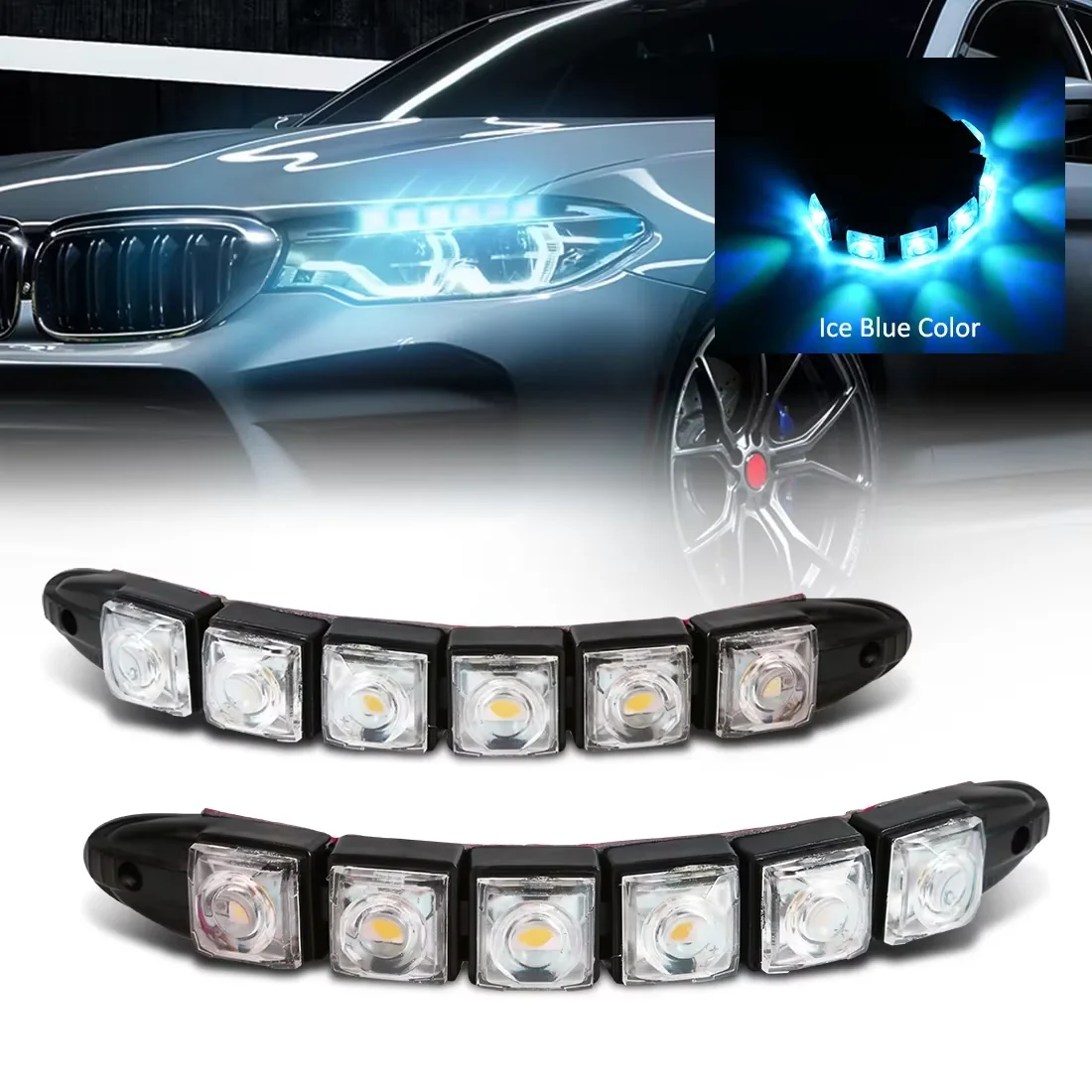 2PCS LED Waterproof DRL Light  - Running Headlamp Led review and price
