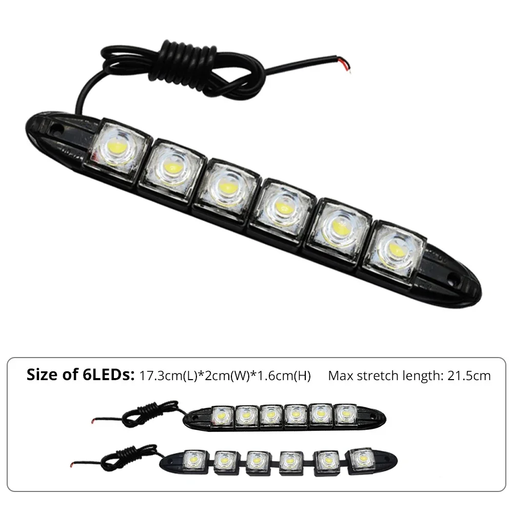 2PCS LED Waterproof DRL Light  - Running Headlamp Led review and price