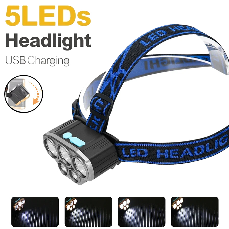 Rechargeable 5 LED Headlight U - Running Headlamp Led review and price